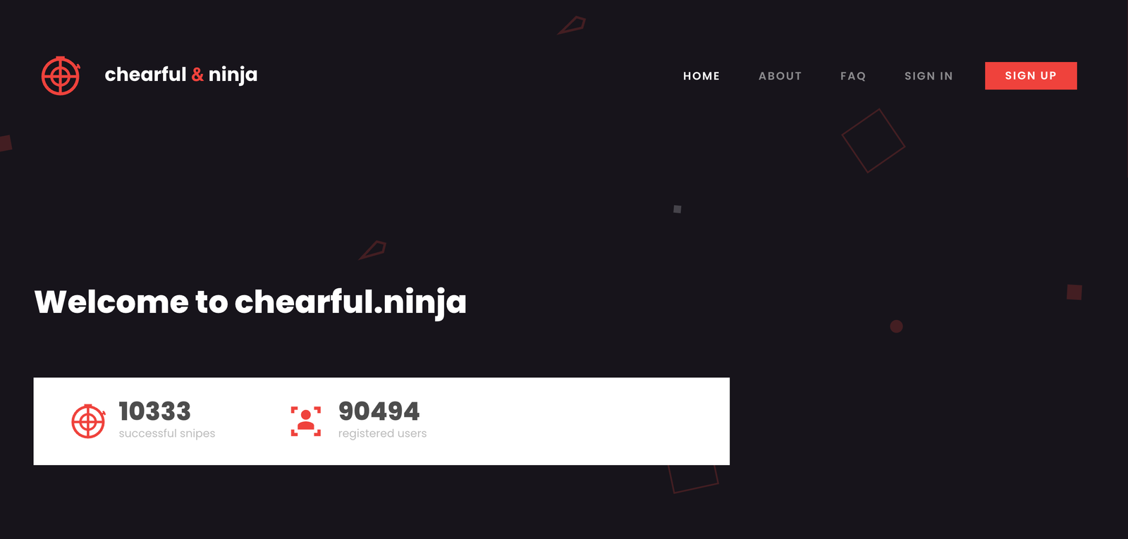 Chearful.ninja — service de name sniping avec 10333 snipes réussis et 90494 utilisateurs